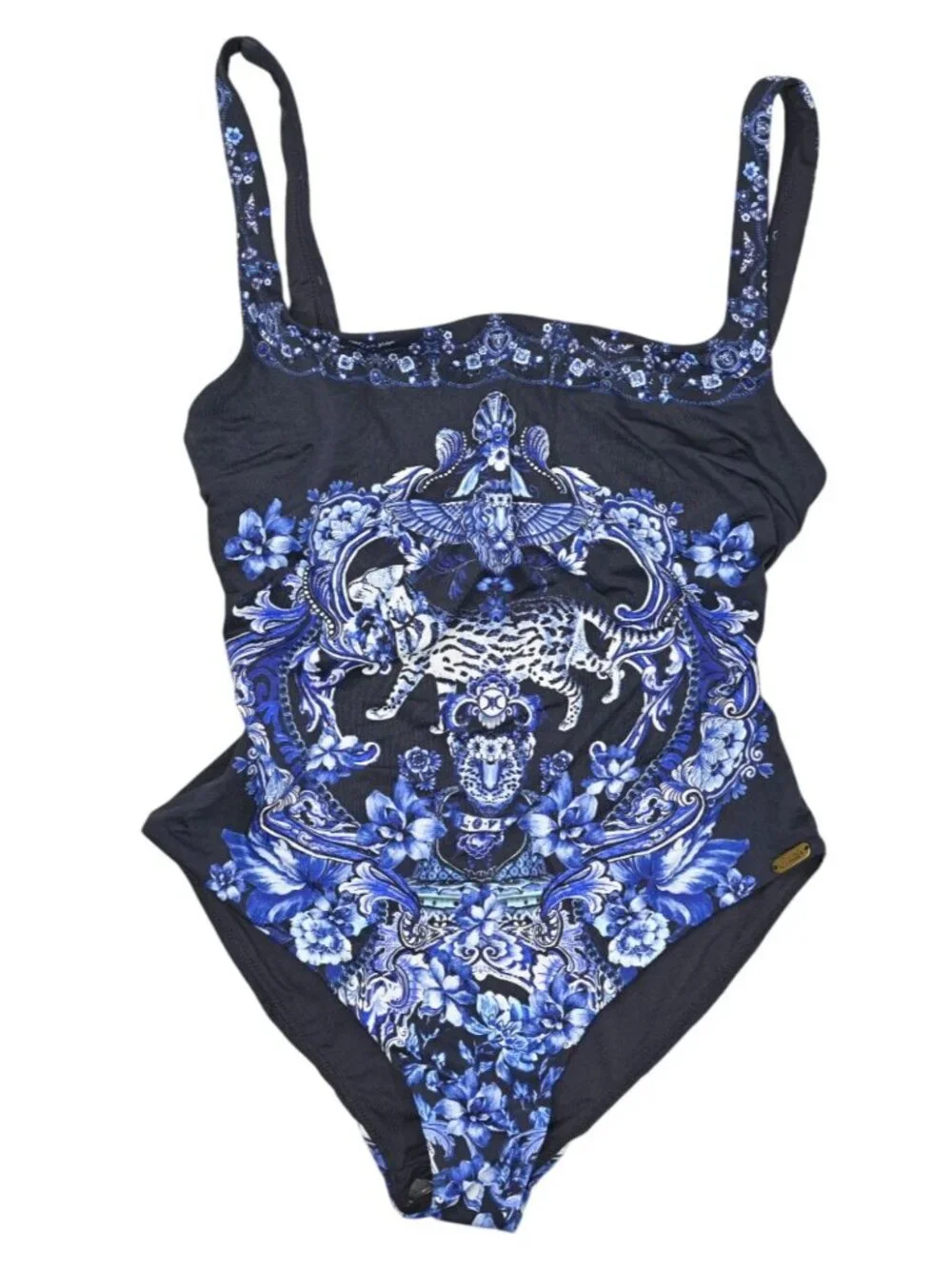 Camilla Underwire Square Neck One Piece Swimsuit in Delfdyna